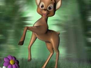 cartoon deer rigged 3D Model