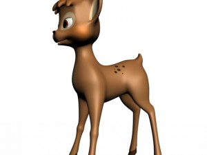 cartoon deer rigged 3D 모델