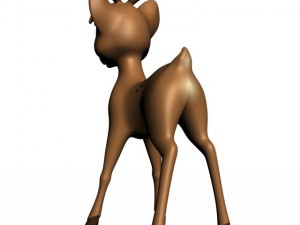 cartoon deer rigged 3D 모델