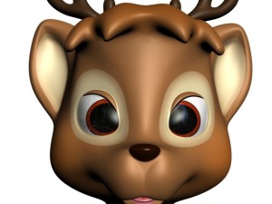 cartoon deer rigged 3D 모델