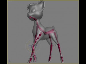 cartoon deer rigged 3D 모델