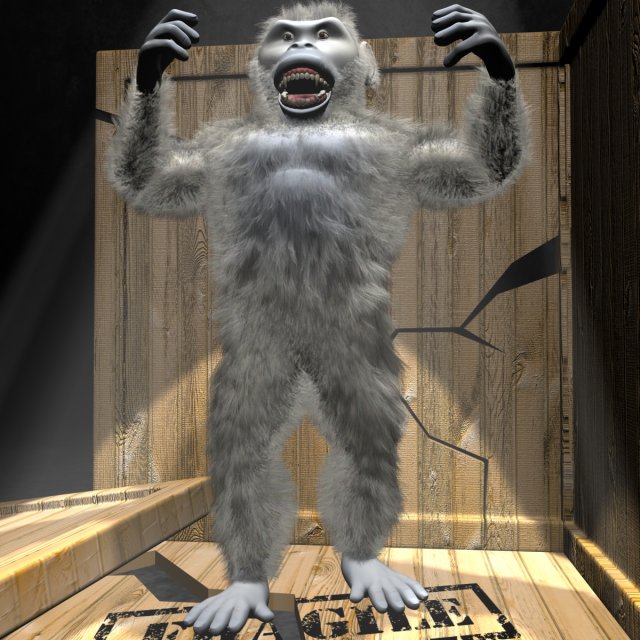 yeti character rigged 3D 모델 .c4d .max .obj .3ds .fbx .stl .blend 