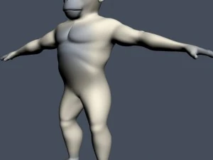 yeti character rigged 3D Model