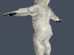 yeti character rigged 3D 모델