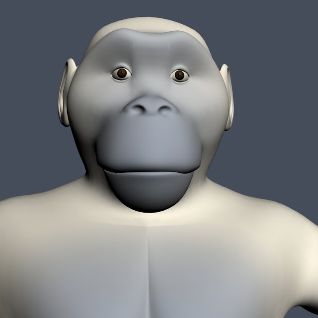 yeti character rigged 3D Model in Monster 3DExport