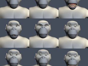 yeti character rigged 3D 모델