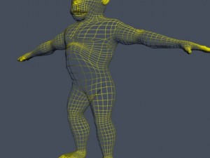yeti character rigged 3D 모델