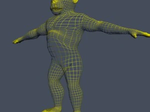 yeti character rigged 3D Model