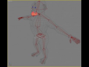 yeti character rigged 3D 모델
