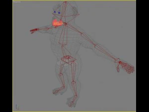 yeti character rigged 3D Model