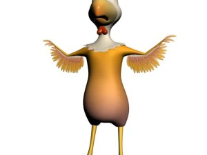 cartoon chicken rigged 3D Model