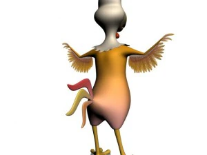 cartoon chicken rigged 3D Model