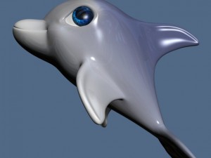 cartoon dolphin rigged 3D 모델
