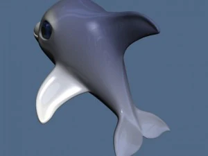 Cartoon-Delfin manipuliert 3D Modell