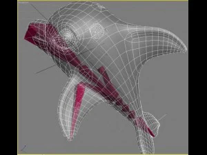 Cartoon-Delfin manipuliert 3D Modell