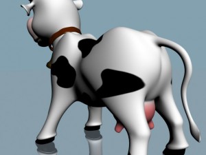 cartoon cow rigged 3D 모델