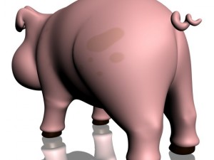 cartoon pig rigged Modelo 3D