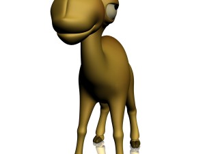 cartoon camel rigged Model 3D