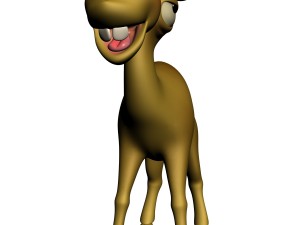 cartoon camel rigged Model 3D