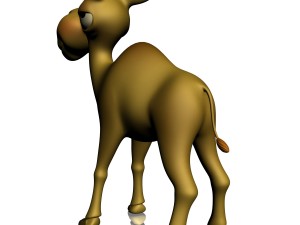 cartoon camel rigged Model 3D