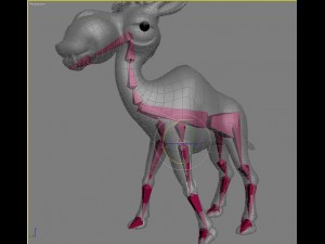 cartoon camel rigged Model 3D