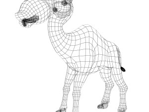 cartoon camel rigged Model 3D