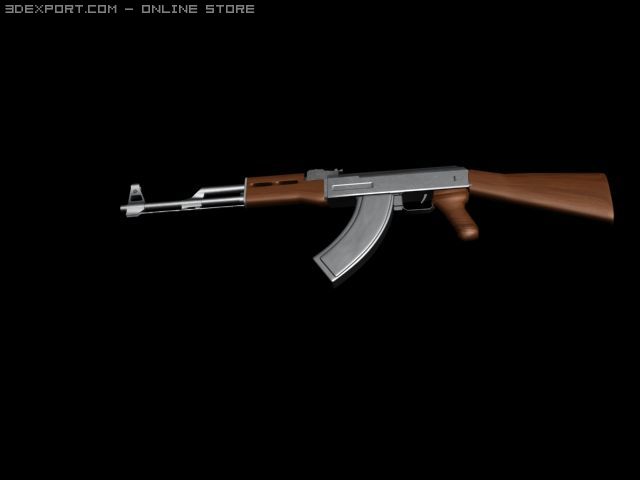 ak47 3D 모델 .c4d .max .obj .3ds .fbx .stl .blend