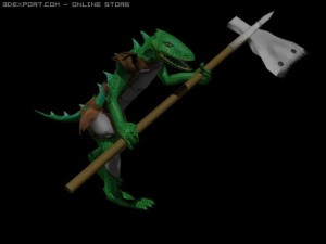 lizard man Model 3D