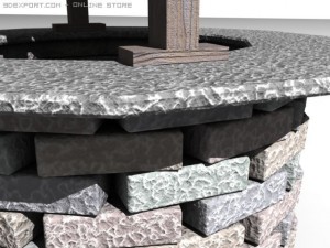 stone well Model 3D