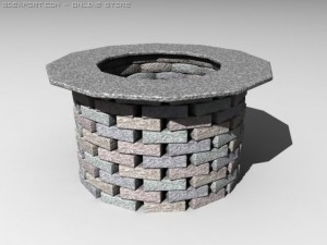 stone well Model 3D