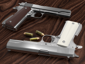 colt 1911-a1 model goverment pistol detailed assembly 3D Print Model