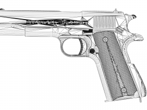 colt 1911-a1 model goverment pistol detailed assembly 3D Print Model