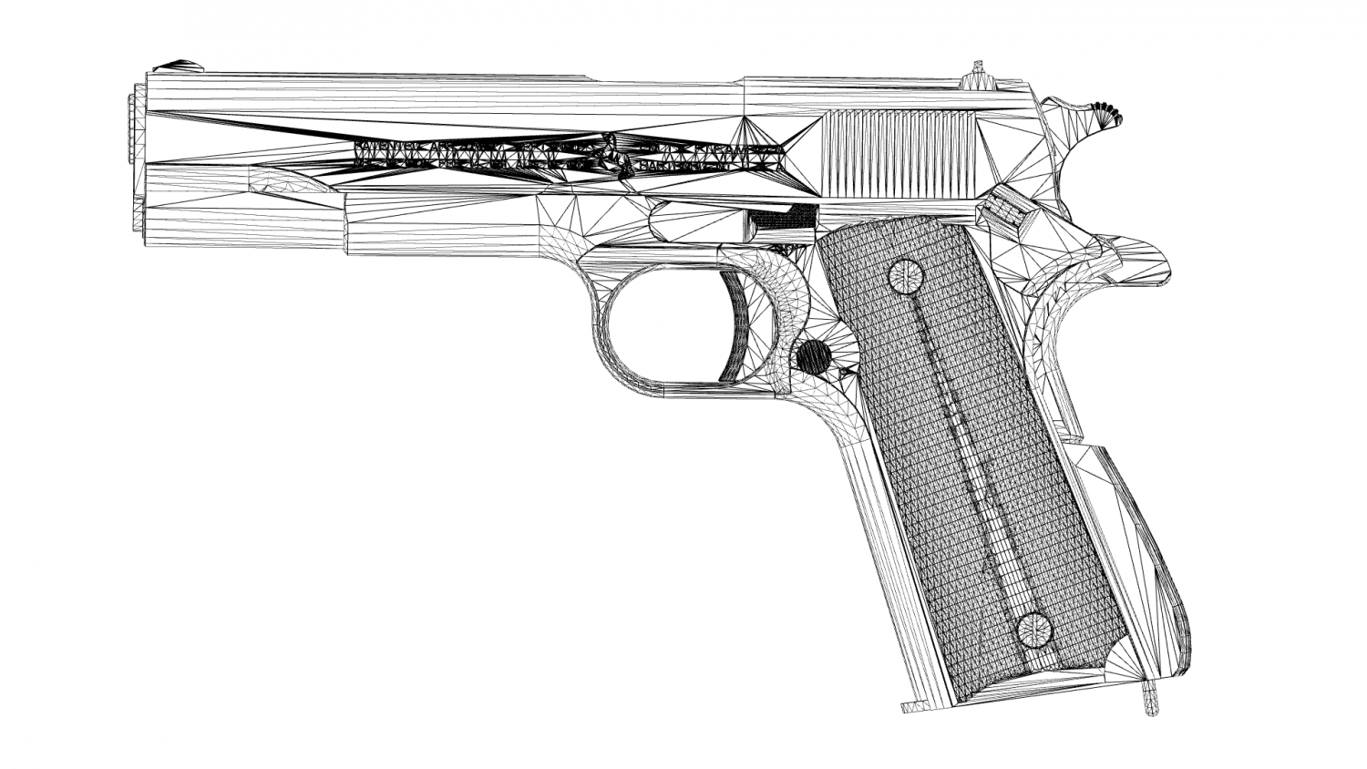 Пистолет Кольт 1911 вид сбоку