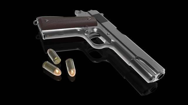 colt 1911-a1 model goverment pistol detailed assembly 3D Print Model .c4d .max .obj .3ds .fbx .stl .blend