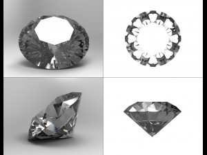 diamond cut gem 3D Modell