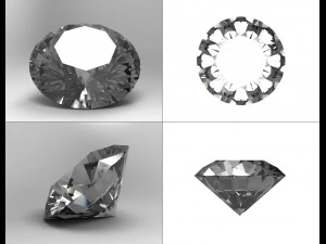 diamond cut gem 3D Model
