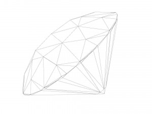 diamond cut gem 3D Modell