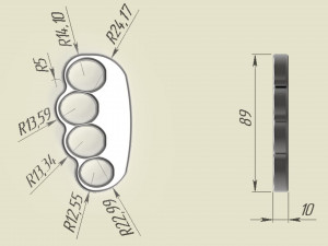 brass knuckles 3D Baskı Modeli