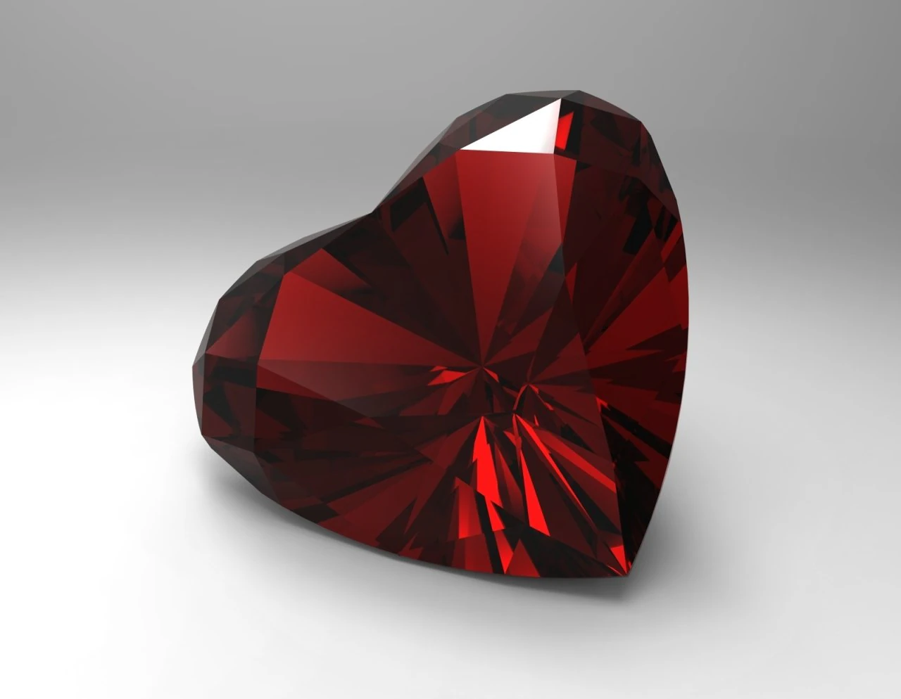 heart shape gem 3D Print Model .c4d .max .obj .3ds .fbx .stl .blend 