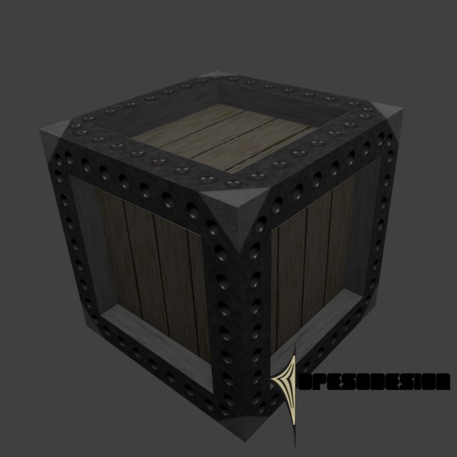 crate lowpoly Modèle 3D .c4d .max .obj .3ds .fbx .stl .blend