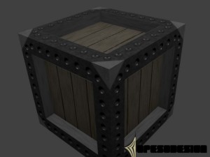crate lowpoly Modèle 3D