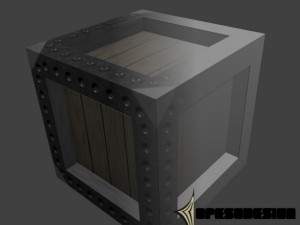 crate lowpoly Modèle 3D