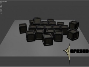 crate lowpoly Modèle 3D