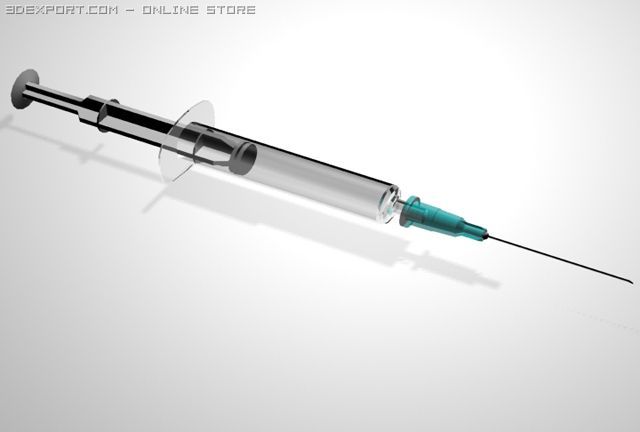 syringe 3D 모델 .c4d .max .obj .3ds .fbx .stl .blend 