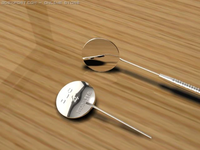 dental mirror 3D Model .c4d .max .obj .3ds .fbx .stl .blend 