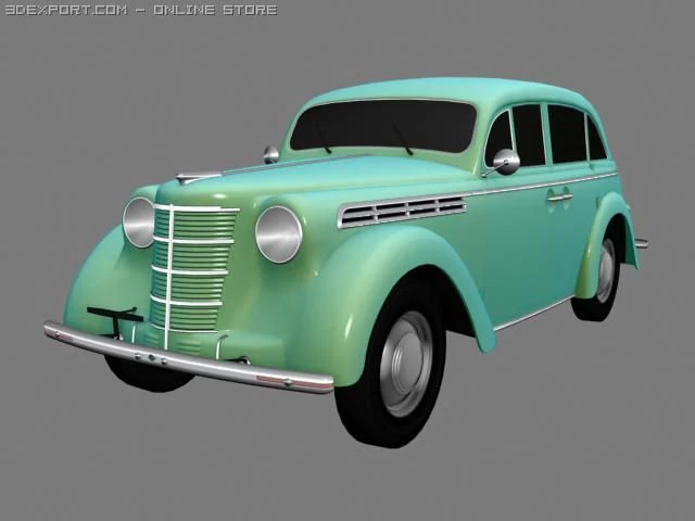 Moskvich 400420 3D Model .c4d .max .obj .3ds .fbx .stl .blend