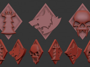 Space Wolves emblem Modèles 3D en vedette