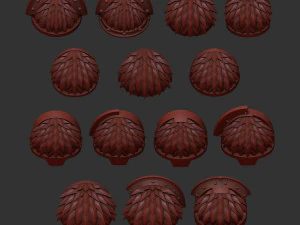 Alpha Legion shoulder scaly 3D Print Model