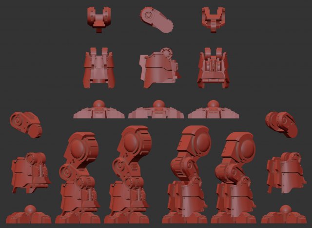 Modification of the leg for Redemptor Dreadnought Modelo de impresión 3D .c4d .max .obj .3ds .fbx .stl .blend 