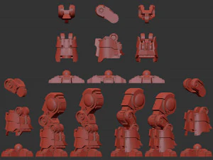 Modification de la jambe pour Redemptor Dreadnought Modèles 3D en vedette